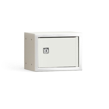 Box na osobní věci CUBE, 150x200x150 mm, šedá/bílé dveře