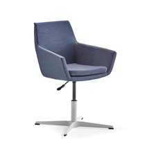 Konferenční židle FAIRFIELD, bílá, modrošedá