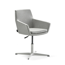 Konferenční židle FAIRFIELD, bílá, stříbrnošedá