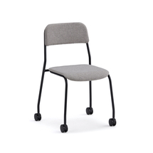 Židle ATTEND, s kolečky, černá, béžová