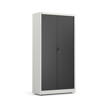 Roletová skříň STUDIO, 1950x1000x420 mm, šedá, černé dveře