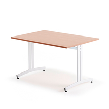 Stůl SANNA, 1200x800x720 mm, bílá/buk