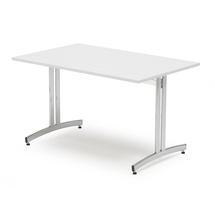 Stůl SANNA, 1200x800x720 mm, chrom/bílá
