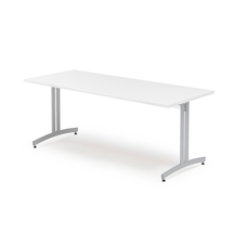Stůl SANNA, 1800x800x720 mm, stříbrná/bílá
