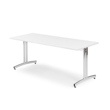 Stůl SANNA, 1800x800x720 mm, chrom/bílá