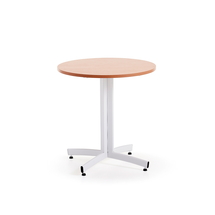 Kulatý stůl SANNA, Ø700x720 mm, bílá/buk