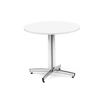 Kulatý stůl SANNA, Ø900x720 mm, chrom/bílá