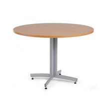 Kulatý stůl SANNA, Ø1100x720 mm, stříbrná/buk