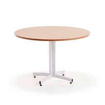 Kulatý stůl SANNA, Ø1100x720 mm, bílá/buk