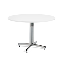 Kulatý stůl SANNA, Ø1100x720 mm, chrom/bílá