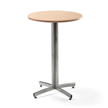 Barový stůl SANNA, Ø700x1050 mm, chrom/buk