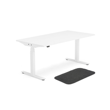 Kancelářská sestava MODULUS + STAND, výškově nastavitelný stůl + protiúnavová rohož