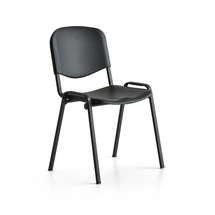Židle NELSON, plastový sedák, černá, černá