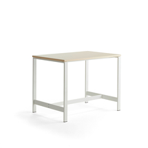 Stůl VARIOUS, 1200x800 mm, výška 900 mm, bílé nohy, bříza
