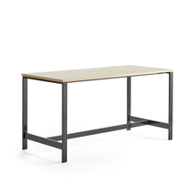 Stůl VARIOUS, 1800x800 mm, výška 900 mm, černé nohy, bříza
