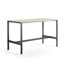 Stůl VARIOUS, 1800x800 mm, výška 1050 mm, černé nohy, bříza