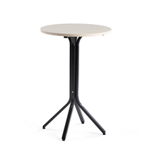 Stůl VARIOUS, Ø700 mm, výška 1050 mm, černá, bříza