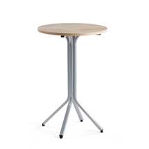 Stůl VARIOUS, Ø700 mm, výška 1050 mm, stříbrná, dub