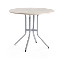 Stůl VARIOUS, Ø1100 mm, výška 900 mm, stříbrná, bříza