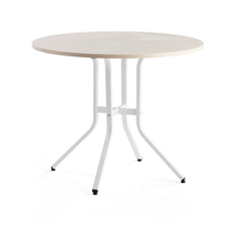 Stůl VARIOUS, Ø1100 mm, výška 900 mm, bílá, bříza