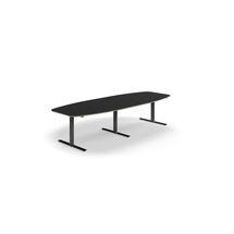 Jednací stůl AUDREY, 3200x1200 mm, černá/tmavě šedá