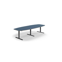 Jednací stůl AUDREY, 3200x1200 mm, černá/šedomodrá