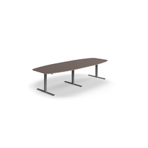 Jednací stůl AUDREY, 3200x1200 mm, stříbrná/šedohnědá
