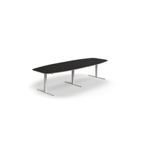 Jednací stůl AUDREY, 3200x1200 mm, bílá/tmavě šedá