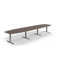Jednací stůl AUDREY, 4800x1200 mm, stříbrná/šedohnědá