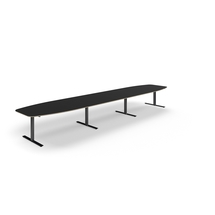 Jednací stůl AUDREY, 5600x1200 mm, černá/tmavě šedá