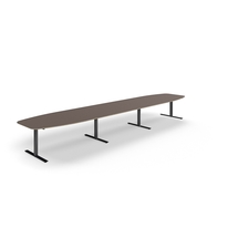 Jednací stůl AUDREY, 5600x1200 mm, černá/šedohnědá