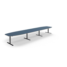Jednací stůl AUDREY, 5600x1200 mm, černá/šedomodrá