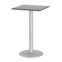 Barový stůl BIANCA, 700x700 mm, HPL, černá/hliníkově šedá