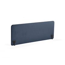 Stolový paraván ZONE, černé svorky, 1800X650x36 mm, potah Hush, námořnická modrá
