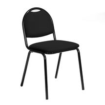 Židle WARREN, černá koženka, černá