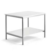 Pracovní stůl, 1200x900 mm, bílá, stříbrná