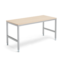 Pracovní stůl OPTION, 1600x700 mm, bříza, stříbrná