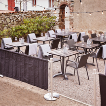 Zahradní stůl Piazza, 700x700 mm, černá, černé umělé dřevo