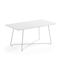 Konferenční stolek IRIS, 1100x600 mm, bílá, bílá deska