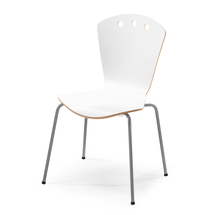 Jídelní židle ORLANDO, bílá/hliníkový lak