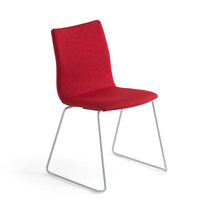 Konferenční židle OTTAWA, červený potah, šedá