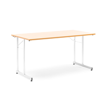 Skládací stůl CLAIRE, 1400x700 mm, buk, chrom