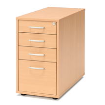 Zásuvkový kontejner FLEXUS, 4 zásuvky, nožičky, 720x400x800 mm, buk
