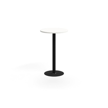 Barový stůl VERTICUS, Ø700x1100 mm, bílá/černá