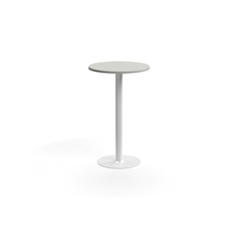 Barový stůl VERTICUS, Ø700x1100 mm, světle šedá/bílá