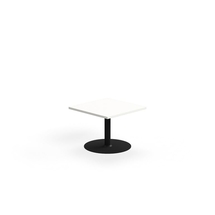 Konferenční stolek VERTICUS, 700x700x500 mm, bílá/černá