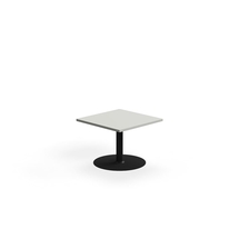 Konferenční stolek VERTICUS, 700x700x500 mm, světle šedá/černá