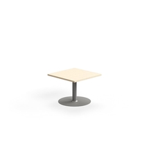 Konferenční stolek VERTICUS, 700x700x500 mm, bříza/stříbrná