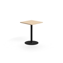 Barový stůl VERTICUS, 700x700x900 mm, dub/černá