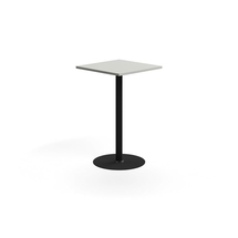 Barový stůl VERTICUS, 700x700x1100 mm, světle šedá/černá
